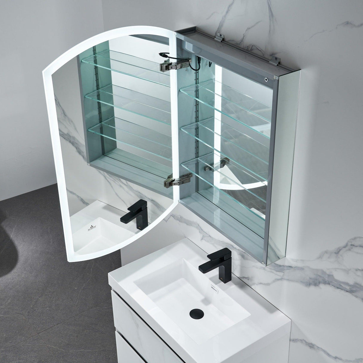 Blossom Castor 24″ LED Medicine Cabinet – Modern Innovation & Sleek Design