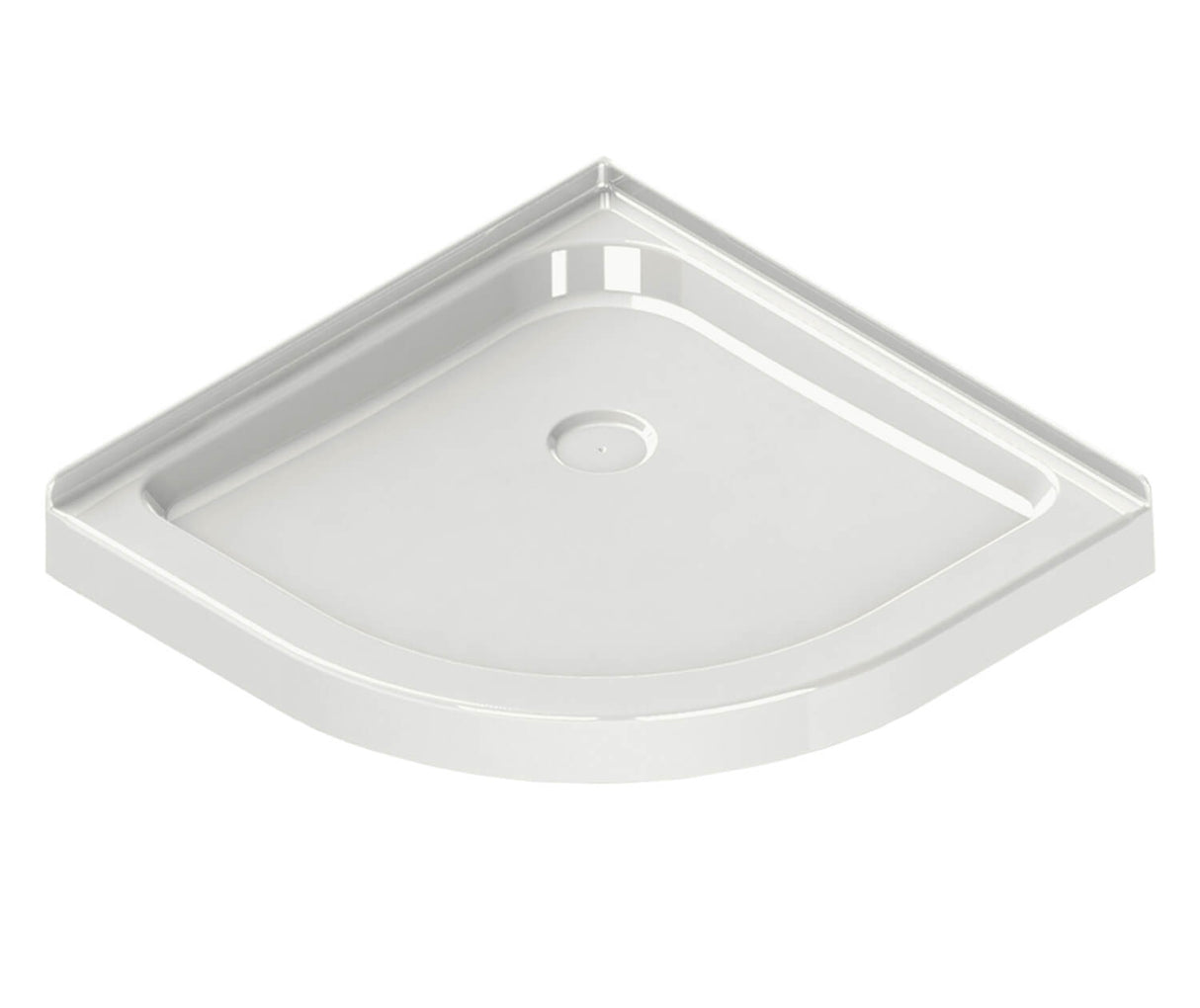 MAAX 101428-000-001-000 Neo-Round Base 40 3 in. 40 x 40 Acrylic Corner Left or Right Shower Base with Corner Drain in White