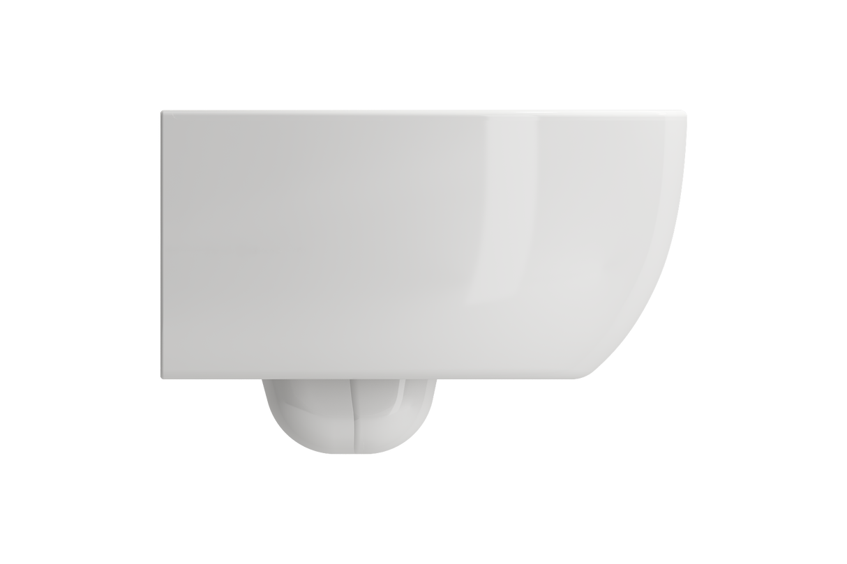 BOCCHI 1632-001-0129 Milano Wall-hung Elongated Toilet Bowl White