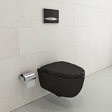 BOCCHI 1632-004-0129 Milano Wall-hung Elongated Toilet Bowl Matte Black
