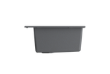 BOCCHI 1634-506-0126 Campino Uno Dual-Mount 27 in. Single Bowl Granite Composite Kitchen Sink in Concrete Gray