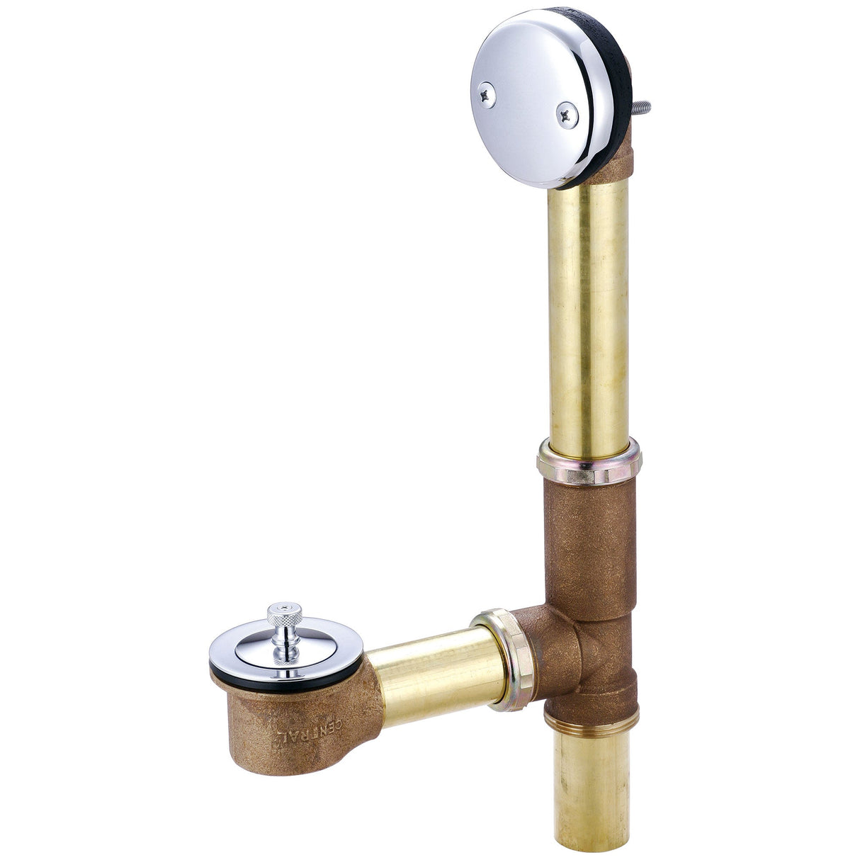 Central Brass 1645 Multi-Tub Centralift Lift & Turn Drain in Polished Chrome
