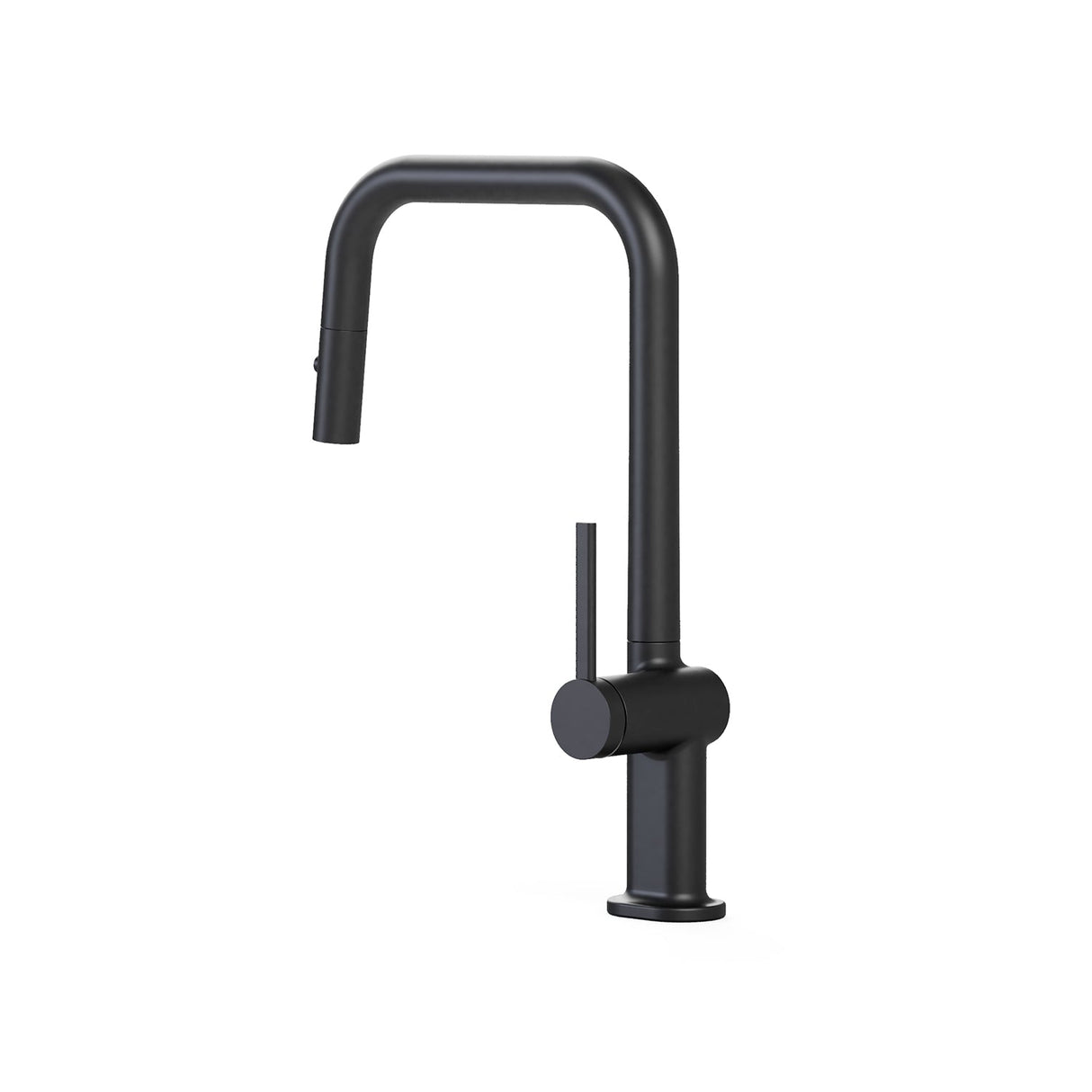 DAX Brass Single Handle Pull Out Kitchen Faucet, Matte Black DAX-8020007-BL