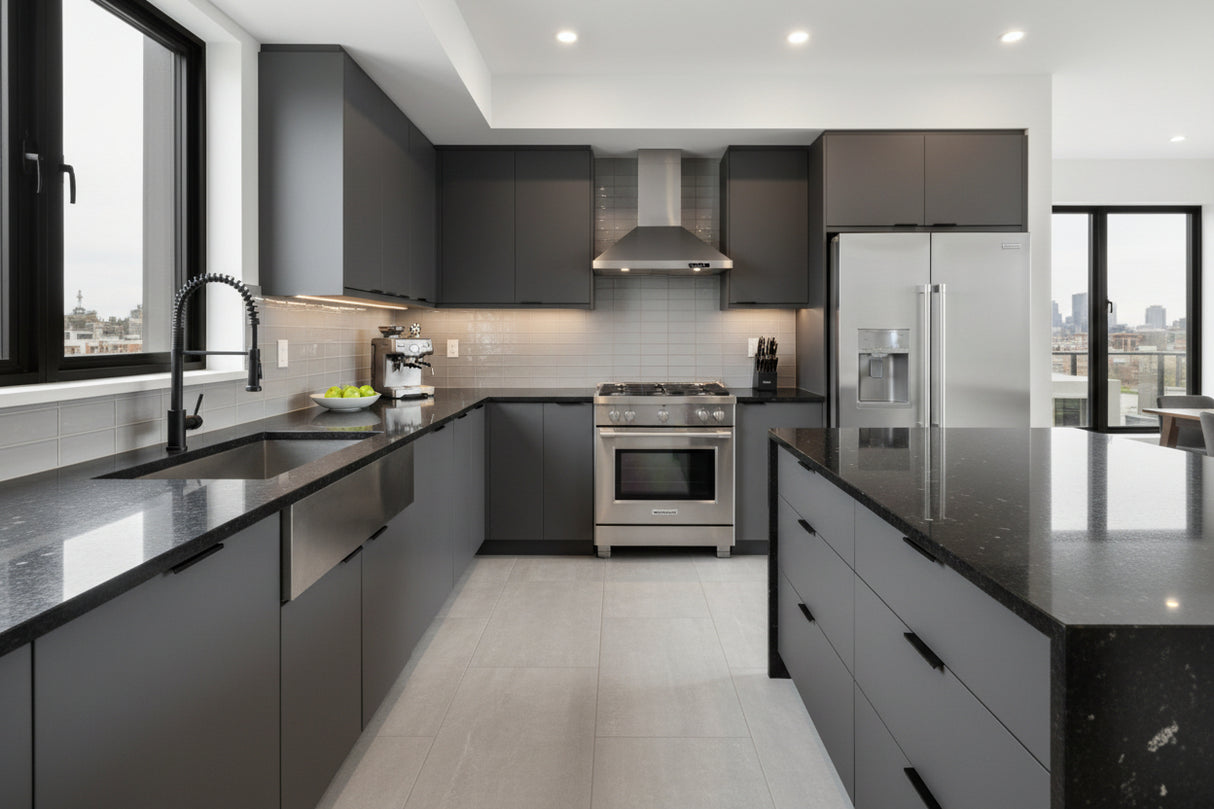 Black Cap Ridge Quartz Countertop – Summit Stone™