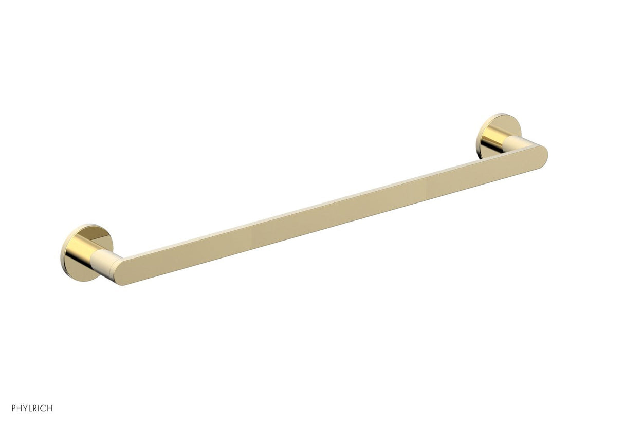 Phylrich 183-70-03U Contemporary 18" Towel Bar 183-70 - Polished Brass Uncoated