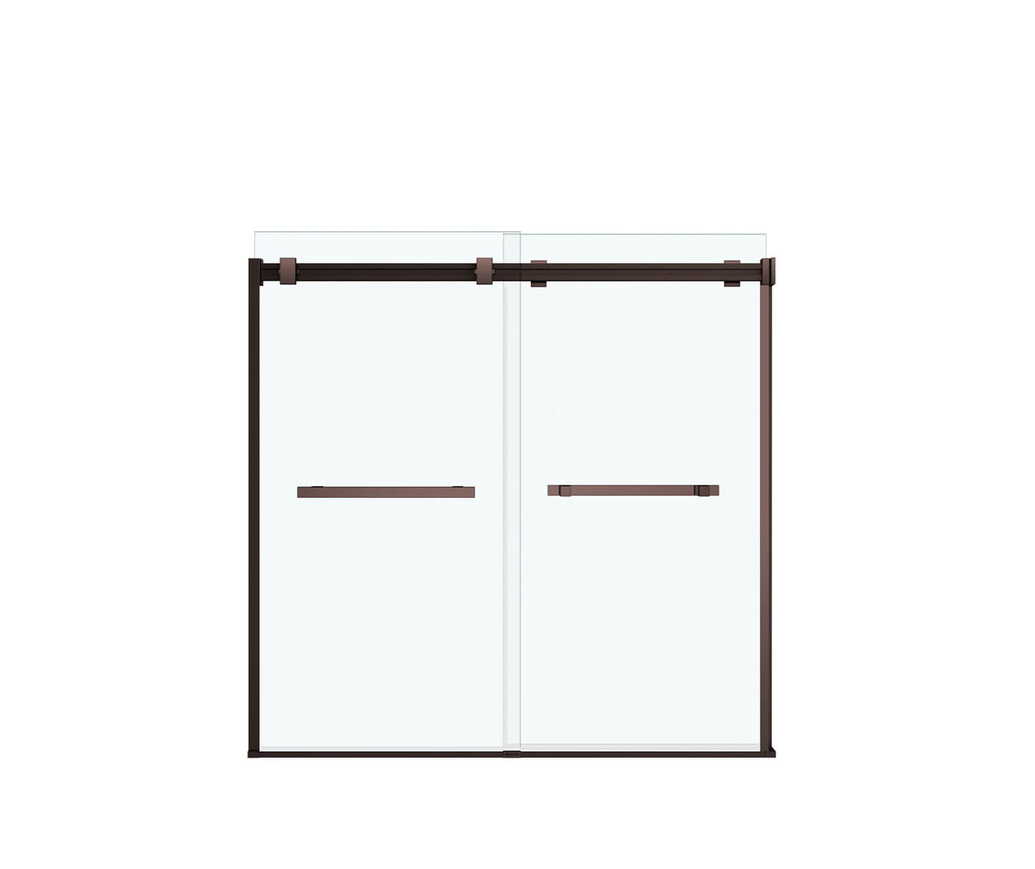 MAAX 136270-900-173-000 Duel 56-59 x 55 ½-59 in. 8 mm Bypass Tub Door for Alcove Installation with Clear glass in Dark Bronze