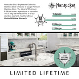 Nantucket Sinks' RS15-SS  15-Inch Hand Hammered Round Stainless Steel Bar Sink