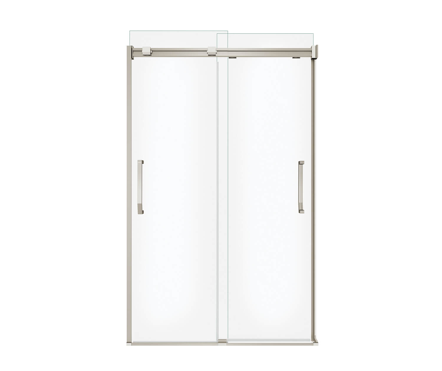 MAAX 138761-900-305-000 Inverto 43-47 x 70 ½-74 in. 8mm Bypass Shower Door for Alcove Installation with Clear glass in Brushed Nickel