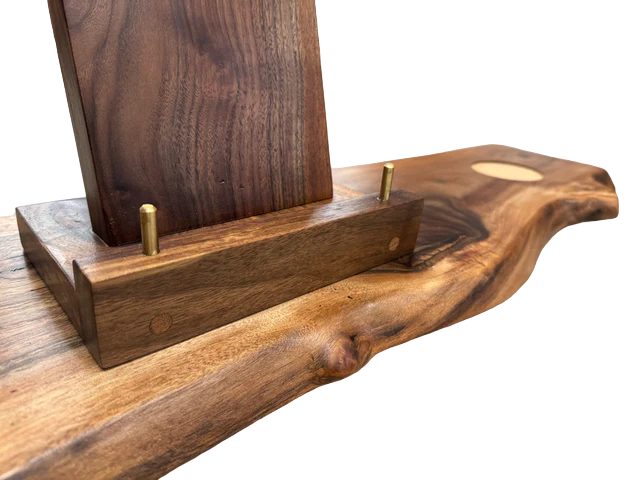 Handmade Live Egde Bath Caddy Walnut