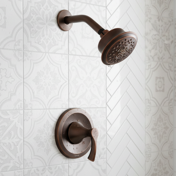 Antioch® Tub & Shower Trim Kit with Surge™ 5-Function Showerhead – Tumbled Bronze