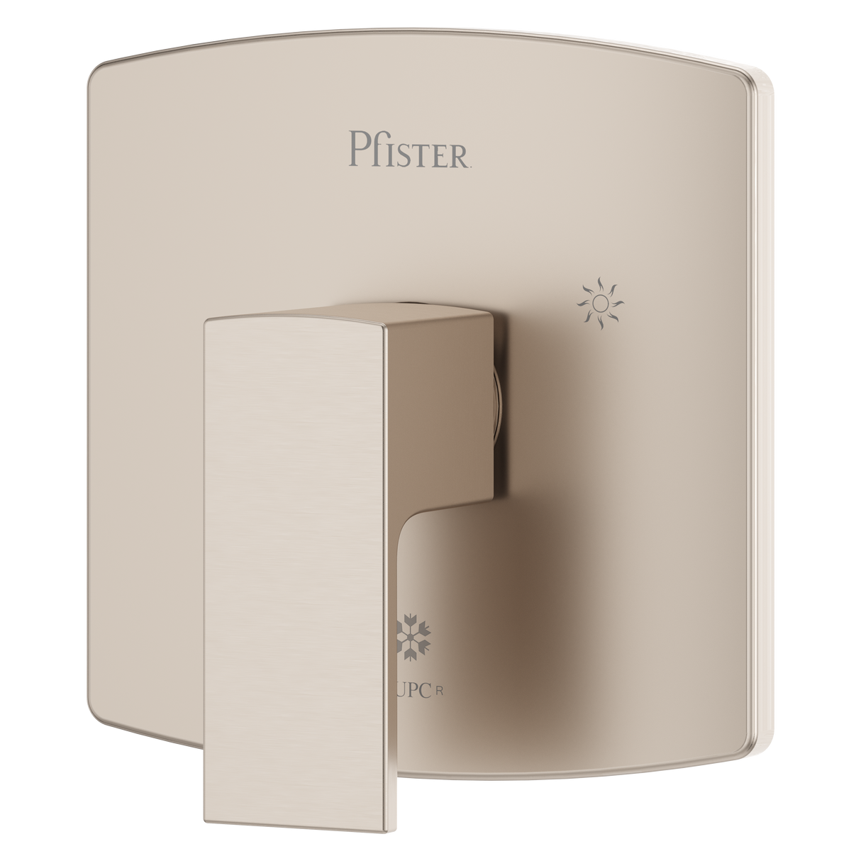 Pfirst Modern Valve Only Trim in Brushed Nickel