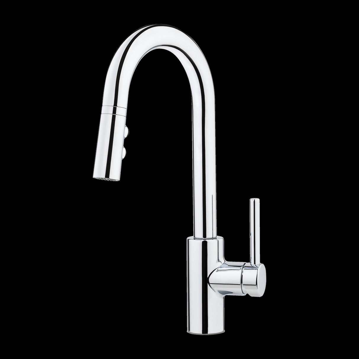 Stellen1-Handle Pull-Down Bar/Prep Kitchen Faucet in Polished Chrome