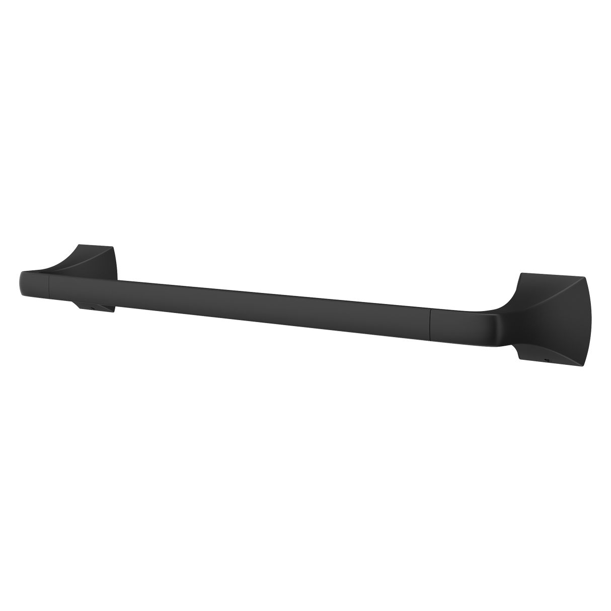 Soft Square 18 in. Towel Bar in Matte Black