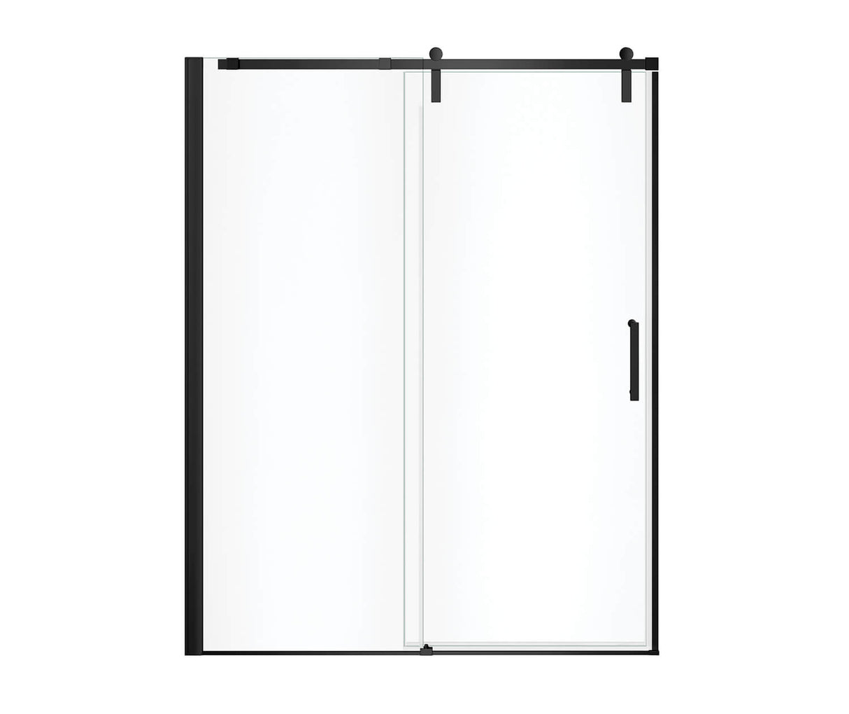 MAAX 137681-900-340-000 Outback 55 ¼ - 58 ½ x 70 ½ in. 8mm Sliding Shower Door for Alcove Installation with Clear glass in Matte Black