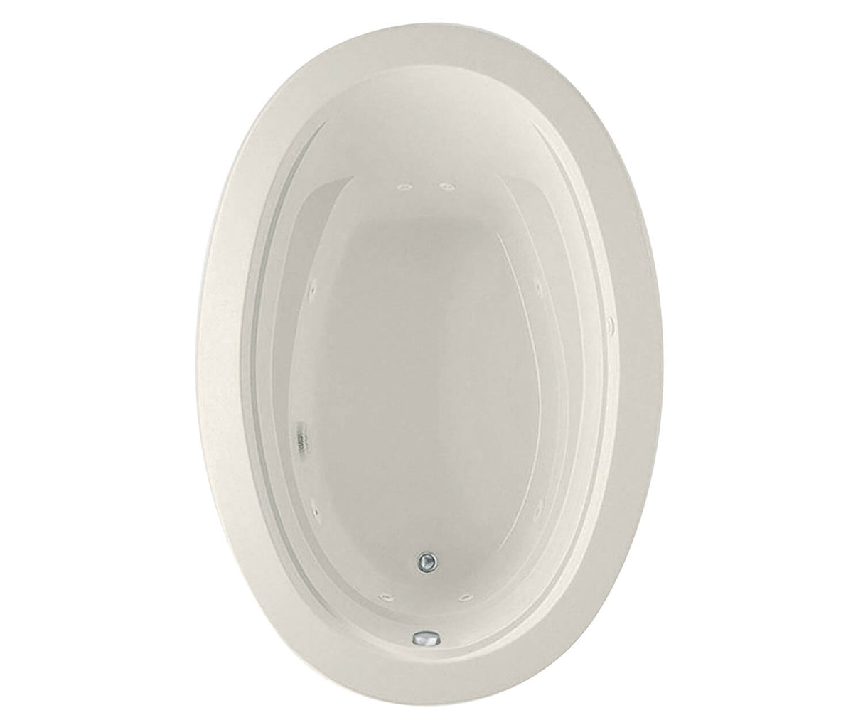 MAAX 106460-000-007 Arno 7242 Acrylic Drop-in End Drain Bathtub in Biscuit