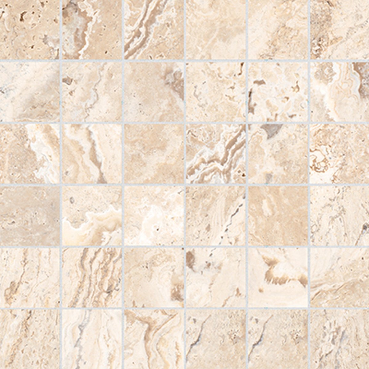 Anatolia Tile 2X2 Antico Matte Sand 36 Piece Porcelain Mosaics. 1 Sheet = .97 Sq. Ft. 4501-0009-0 (63-464) Sand 2x2 - premium natural stone mosaic tile from Anatolia Tile, available at PoshHaus showroom in Keene, NH