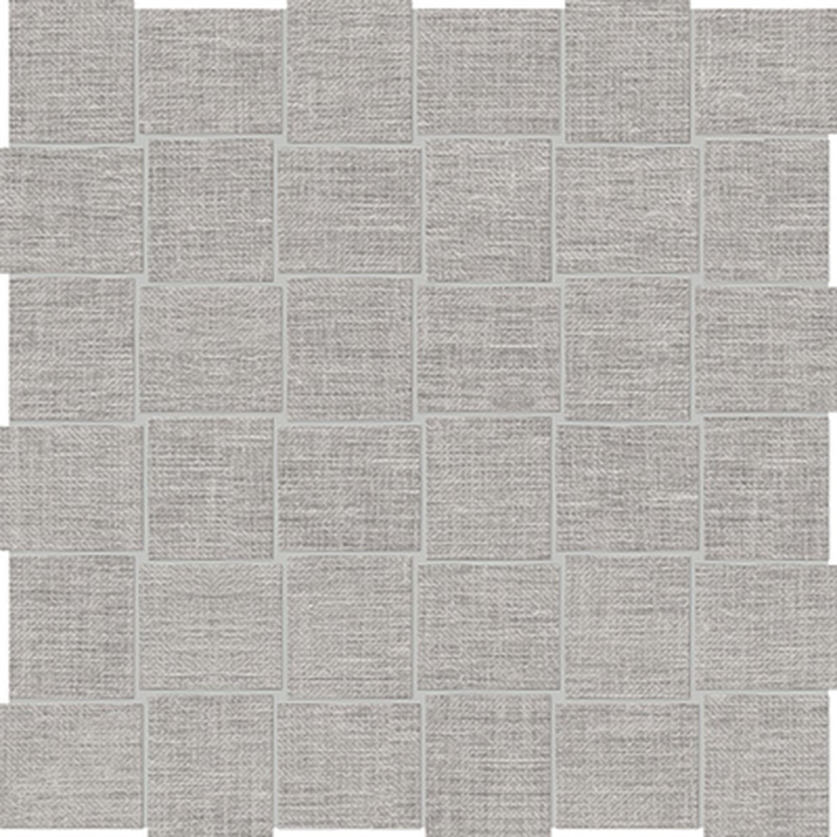 Anatolia Tile 2X2 Basketweave Belgian Linen Fog Porcelain Mosaics. 1 Sheet = .96 Sq. Ft. 4501-0028-1 (69-568) Fog Basketweave 2x2 - premium natural stone mosaic tile from Anatolia Tile, available at PoshHaus showroom in Keene, NH