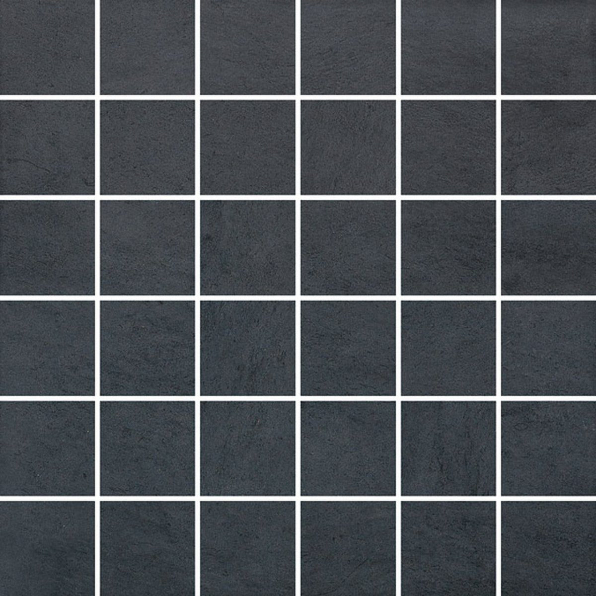 Anatolia Tile 2X2 Matte Black Cinq 36 Piece Ceramic Mosaics. 1 Sheet = 1.16 Sq. Ft. 4001-0006-0 (46-192) Black 2x2 - premium natural stone mosaic tile from Anatolia Tile, available at PoshHaus showroom in Keene, NH