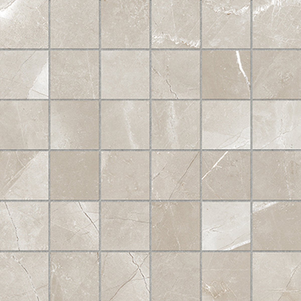 Anatolia Tile 2X2 Matte Classic Pulpis Grey 36 Piece Porcelain Mosaics. 1 Sheet = .96 Sq. Ft. 4501-0066-0 (63-368) Pulpis Grey 2x2 - premium natural stone mosaic tile from Anatolia Tile, available at PoshHaus showroom in Keene, NH