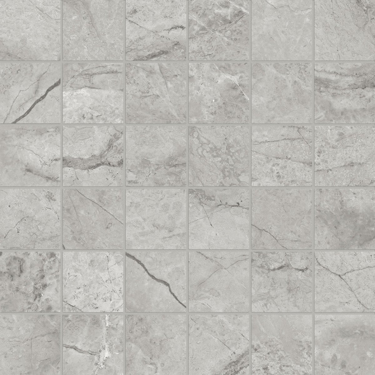 Anatolia Tile 2X2 La Marca Paradiso Honed 36 Piece Mosaics. 1 Sheet = .96 Sf. 4501-0371-0 (68-472) Paradiso Argento 2x2 Honed - premium natural stone mosaic tile from Anatolia Tile, available at PoshHaus showroom in Keene, NH