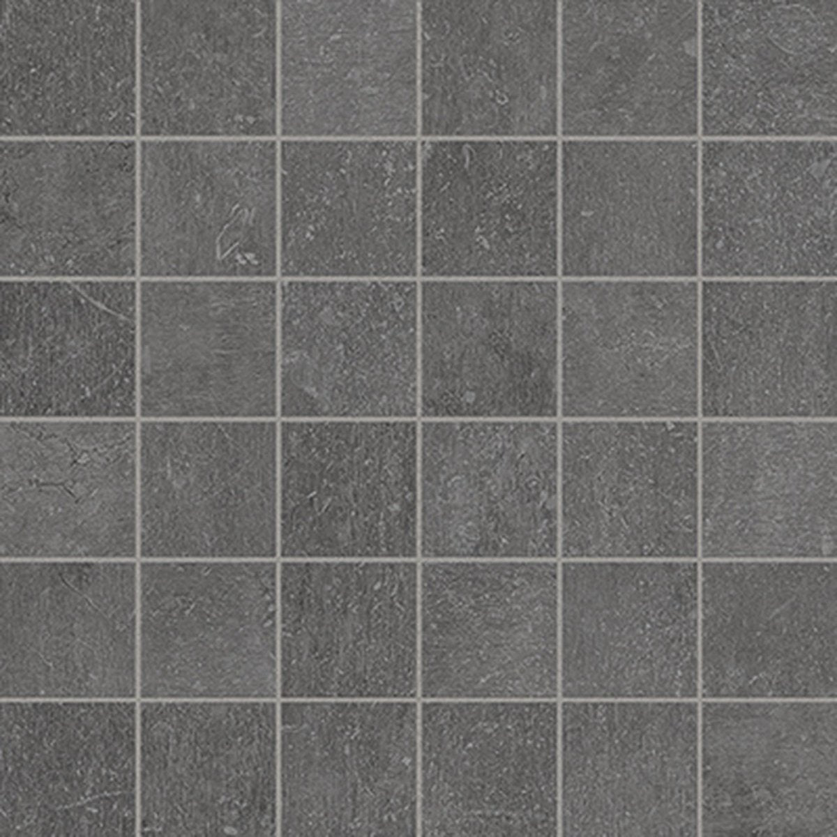 Anatolia Tile 2X2 Nexus Graphite 36 Piece Matte Porcelain Mosaics. 1 Sheet = .96 Sq. Ft. 4501-0168-0 (69-939) Graphite 2x2 - premium natural stone mosaic tile from Anatolia Tile, available at PoshHaus showroom in Keene, NH