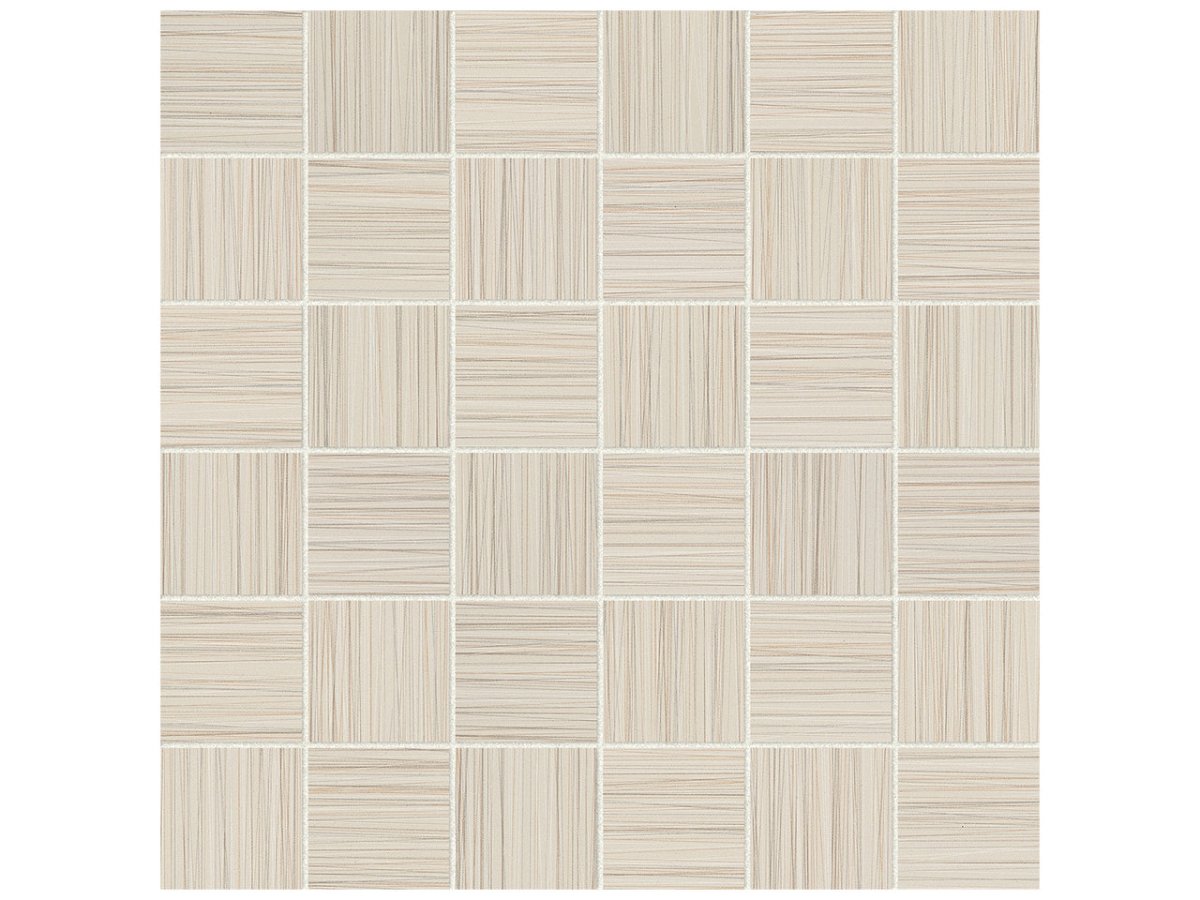 Anatolia Tile 2X2 Zera Annex Oyster Matte 36 Piece Porcelain Mosaics. 1 Sheet = .96 Sq. Ft. 4501-0308-1 Oyster 2x2 - premium natural stone mosaic tile from Anatolia Tile, available at PoshHaus showroom in Keene, NH