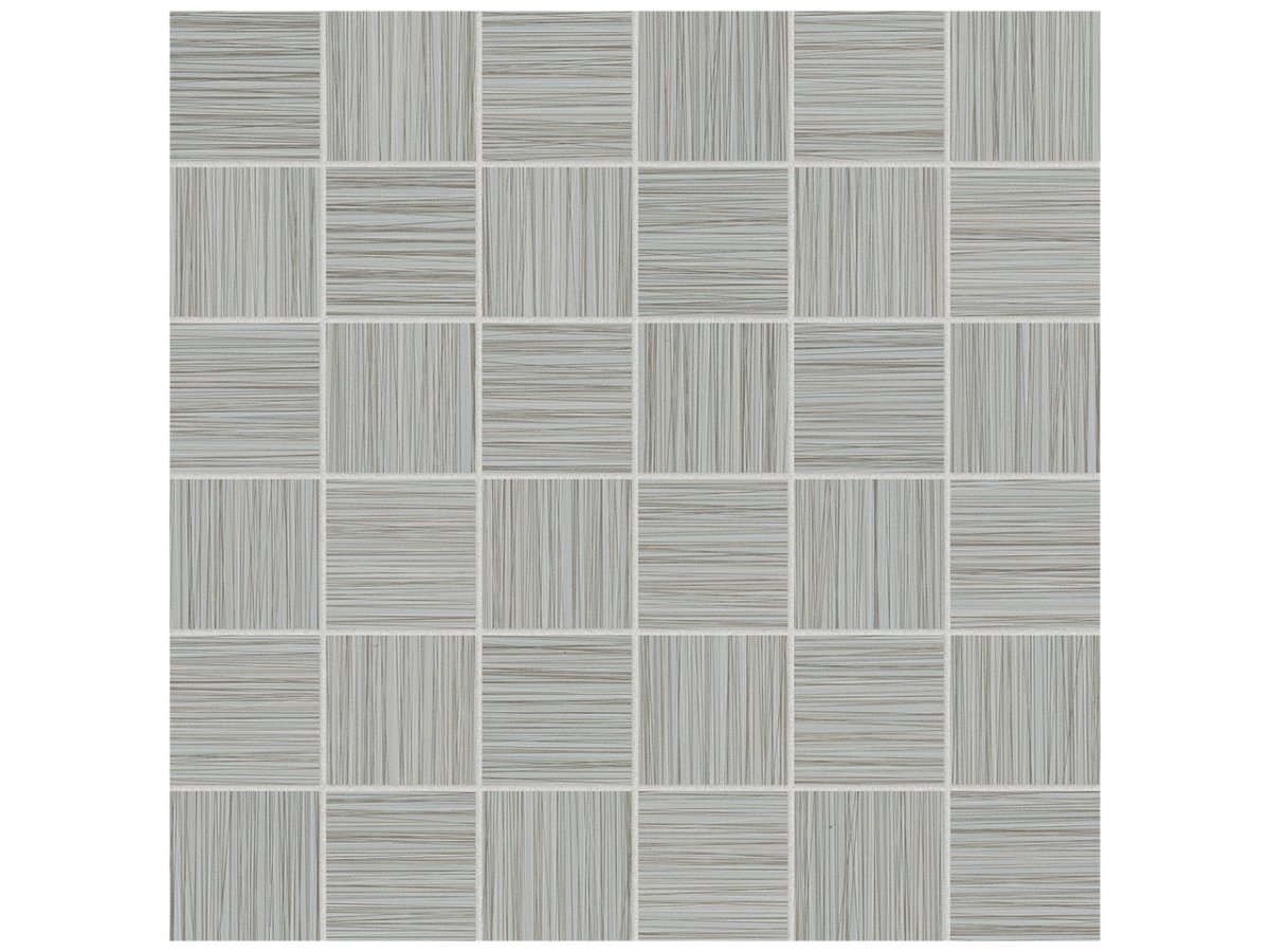 Anatolia Tile 2X2 Zera Annex Silver Matte 36 Piece Porcelain Moisaics. 1 Sheet = .96 Sq. Ft. 4501-0312-1 Silver 2x2 - premium natural stone mosaic tile from Anatolia Tile, available at PoshHaus showroom in Keene, NH