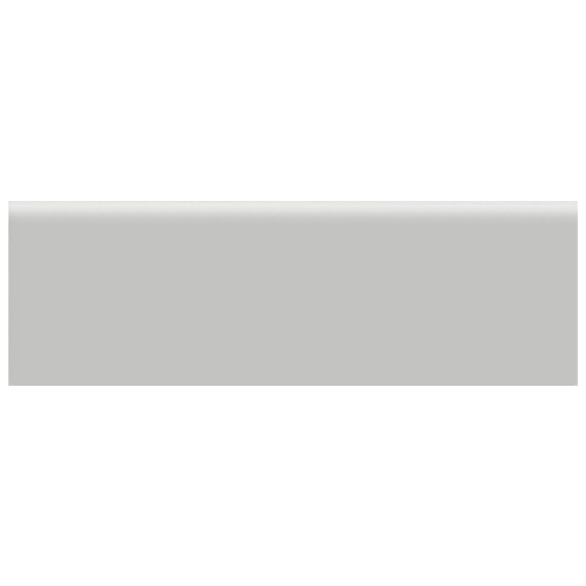 Anatolia Tile 2 X 6 Soho Loft Grey Glossy Glazed Ceramic Wall Bullnose 4002-0117-0 Loft Grey 2x6 Bullnose - premium natural stone mosaic tile from Anatolia Tile, available at PoshHaus showroom in Keene, NH