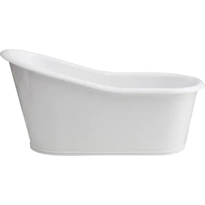 Cheviot 2157-WW White/White Dakota Cast Iron Skirted Bathtub With Continuous Rolled Rim