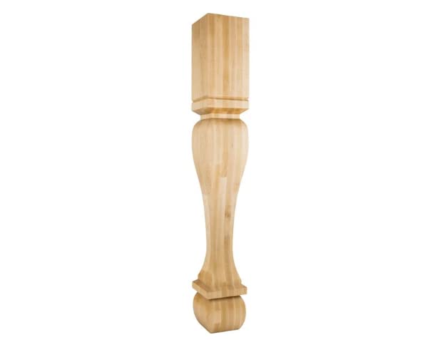 Hardware Resources P13-6-42-HMP 6" W x 6" D x 42" H Hard Maple Footed Square Post
