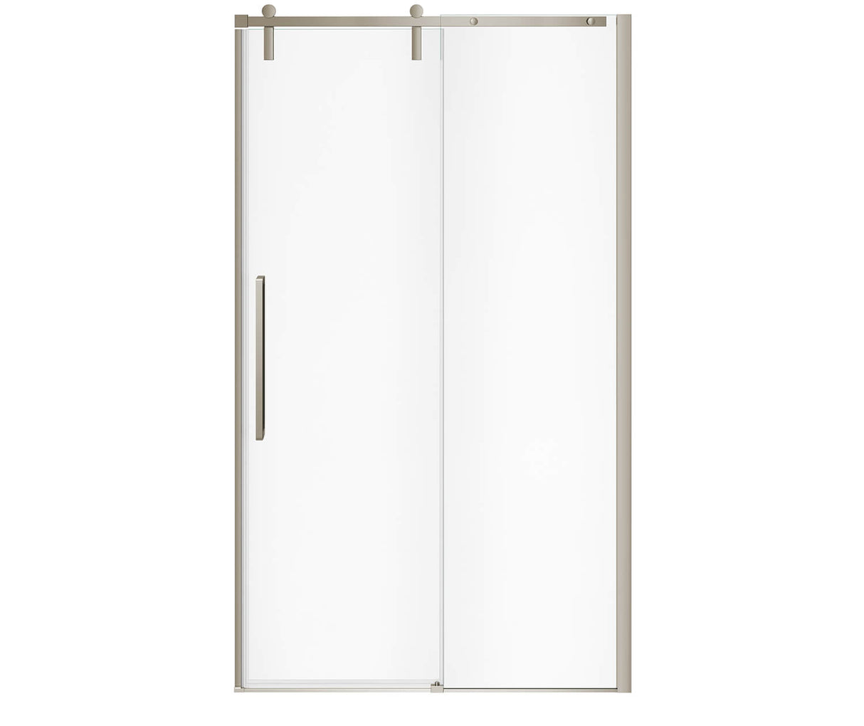MAAX 135870-900-305-000 Nebula 44 ½-46 ½ x 78 ¾ in. 8mm Sliding Shower Door for Alcove Installation with Clear glass in Brushed Nickel