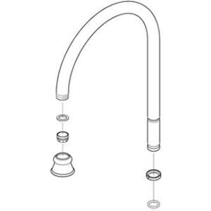 Pfister 920-611 Avalon 26 Series Spout Sub Assembly, Stainless Steel 920-611S