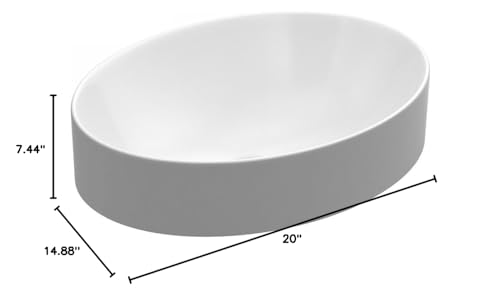 KOHLER K-99183-0 Vox Oval Vessel Above-Counter Bathroom Sink, White