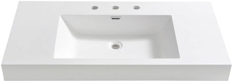 Fresca FVS8010WH Fresca Mezzo 40" White Integrated Sink / Countertop