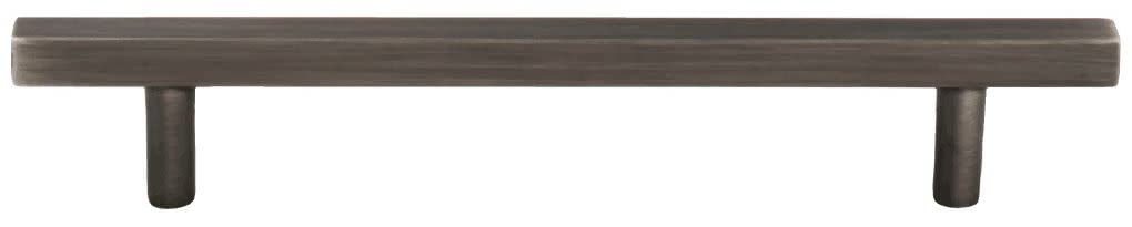 Jeffrey Alexander 845-128BNBDL 128 mm Center-to-Center Brushed Pewter Square Dominique Cabinet Bar Pull