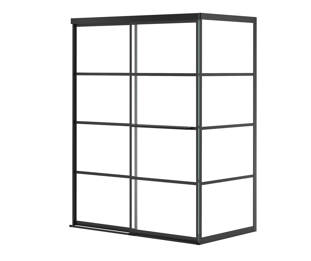 MAAX 136561-972-340-000 Incognito 76 Return Panel for 36 in. Base with Shaker glass in Matte Black