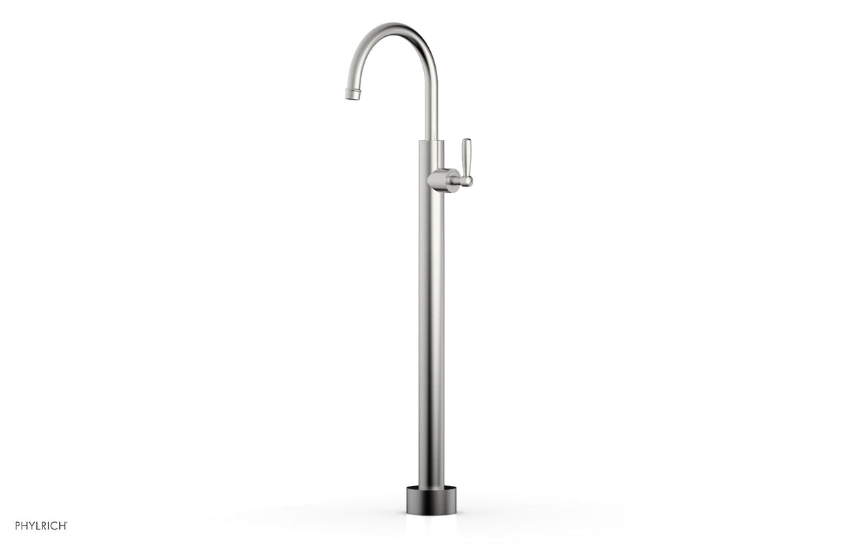 Phylrich 220-45-02-26D WORKS Tall Floor Mount Tub Filler - Lever Handle 220-45-02 - Satin Chrome