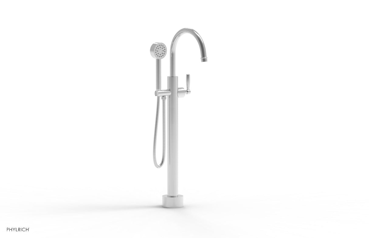 Phylrich 220-45-03-026 WORKS Low Floor Mount Tub Filler - Lever Handle with Hand Shower  220-45-03