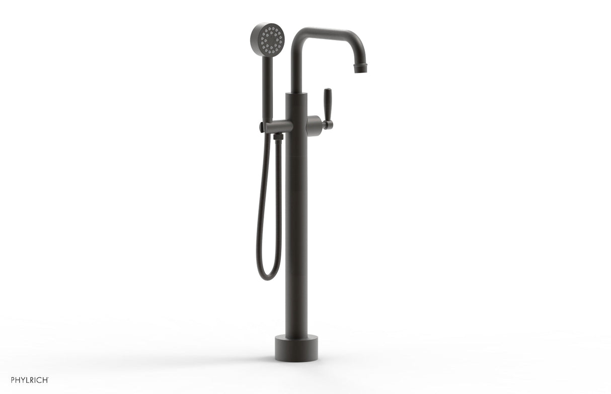 Phylrich 220-47-03-10B WORKS Low Floor Mount Tub Filler - Lever Handle with Hand Shower  220-47-03 - Oil Rubbed Bronze