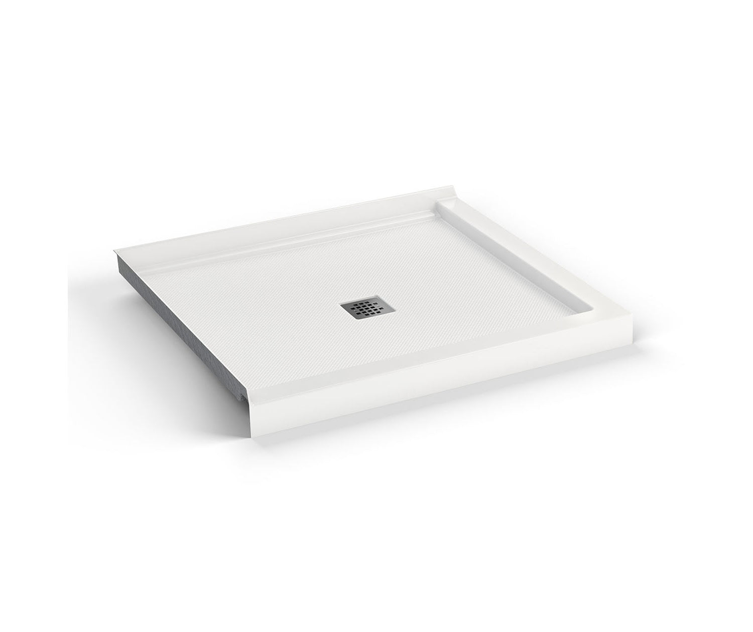MAAX 420040-542-001-000 B3X 4236 Acrylic Corner Left Shower Base with Anti-slip Bottom with Center Drain in White