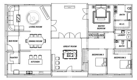 abodeMOD "courtYARD" ABODEMOD2281 3 Bedroom(s), 2 Bathroom(s) 2281 Square Feet Prefab SFR Shell