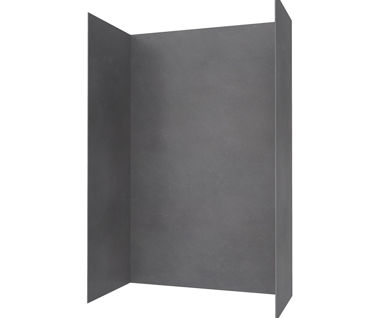 Swanstone SMMK96-3262 32 x 62 x 96 Swanstone Smooth Tile Glue up Tub Wall Kit in Charcoal Gray SMMK963262.209