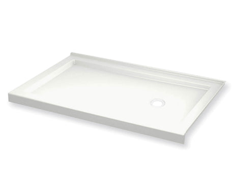 MAAX 410005-503-001-002 B3Round 6032 Acrylic Corner Right Shower Base in White with Right-Hand Drain