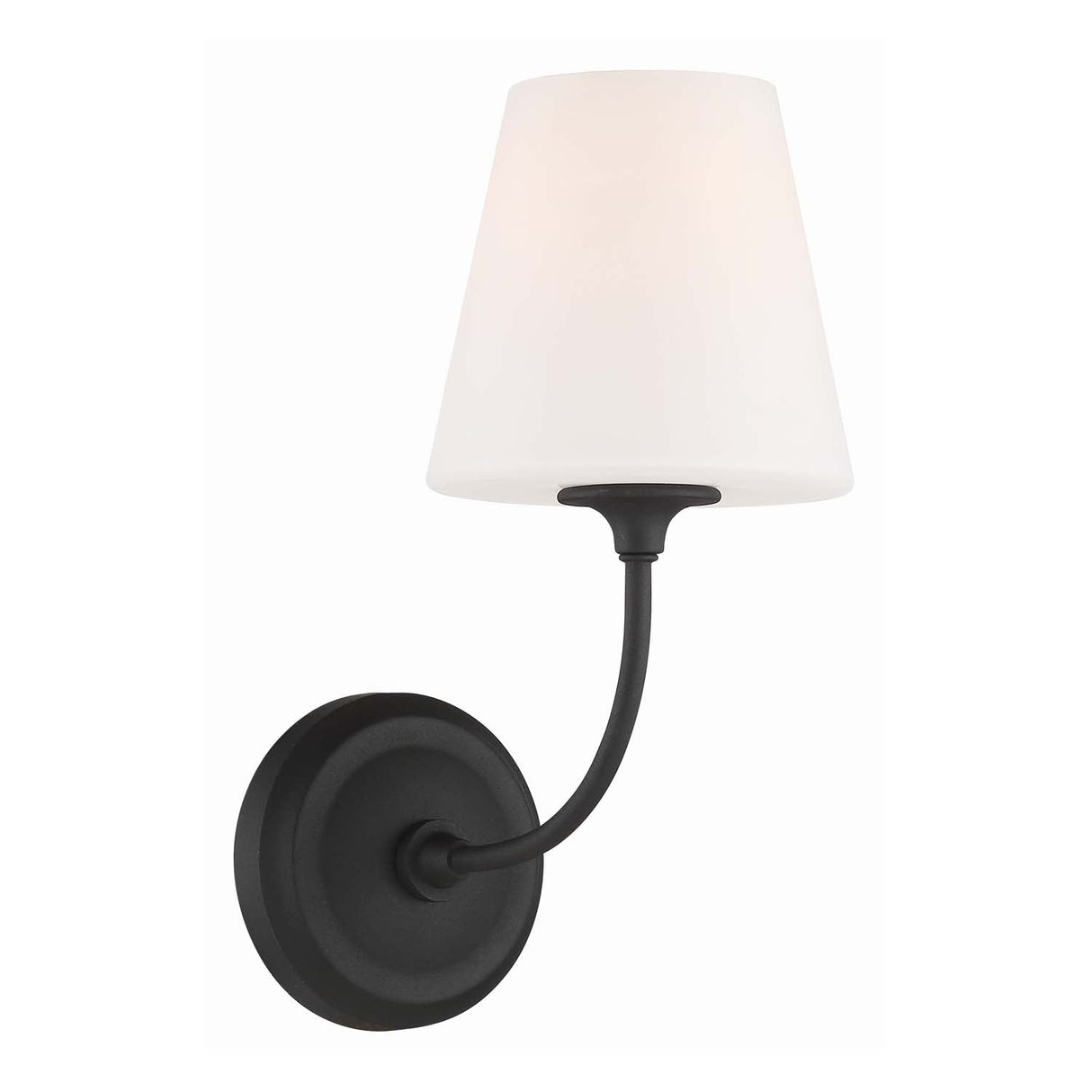 Libby Langdon for Crystorama Sylvan 1 Light Black Forged Sconce 2441-OP-BF