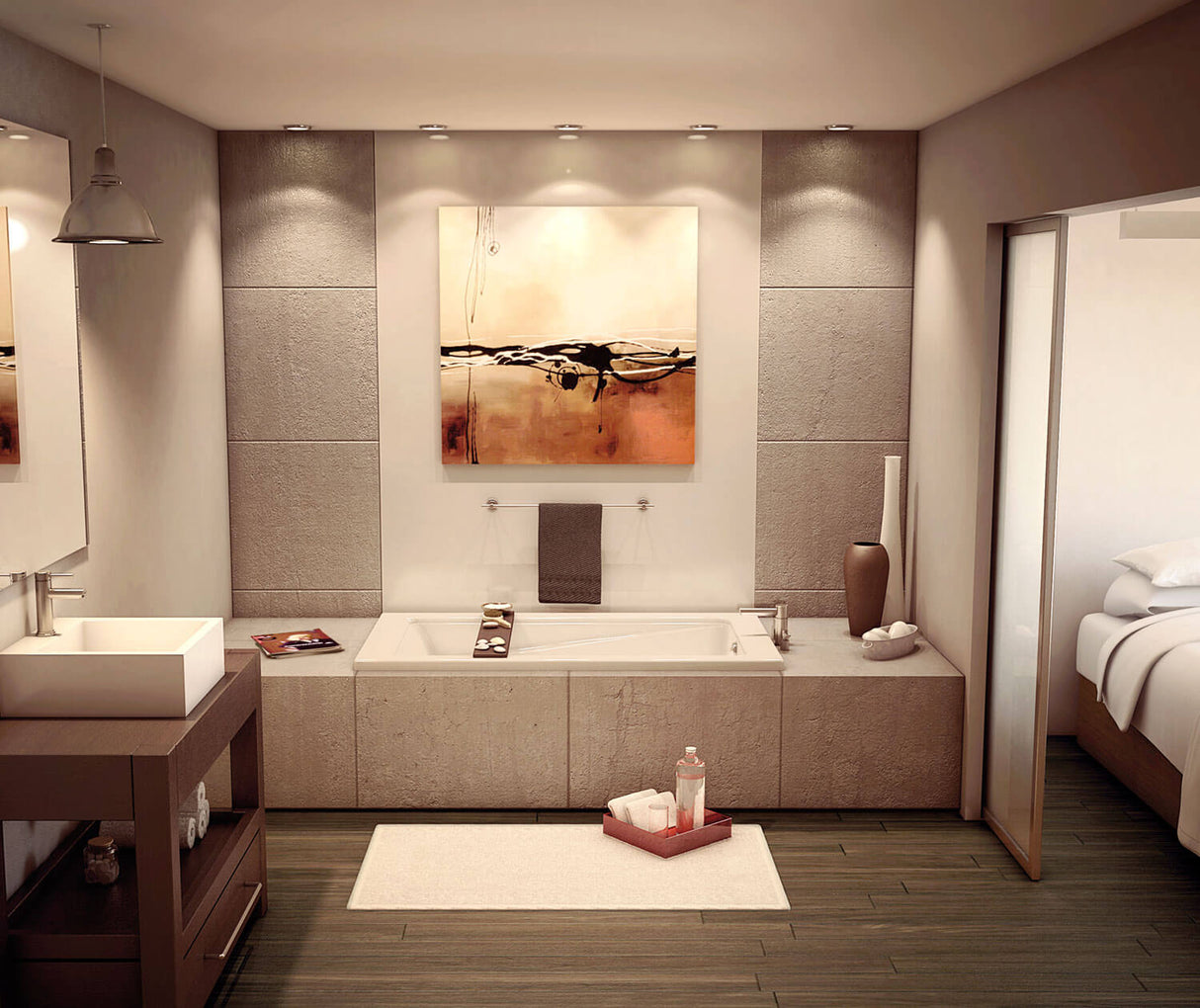 MAAX 105459-091-001-000 New Town 6032 Acrylic Drop-in End Drain 10 Microjets Bathtub in White