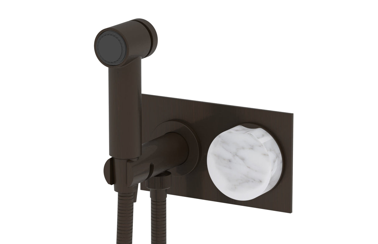 Phylrich 250-66-11BX031 CIRC - Wall Mounted Bidet, Marble Handle 250-66 - Antique Bronze