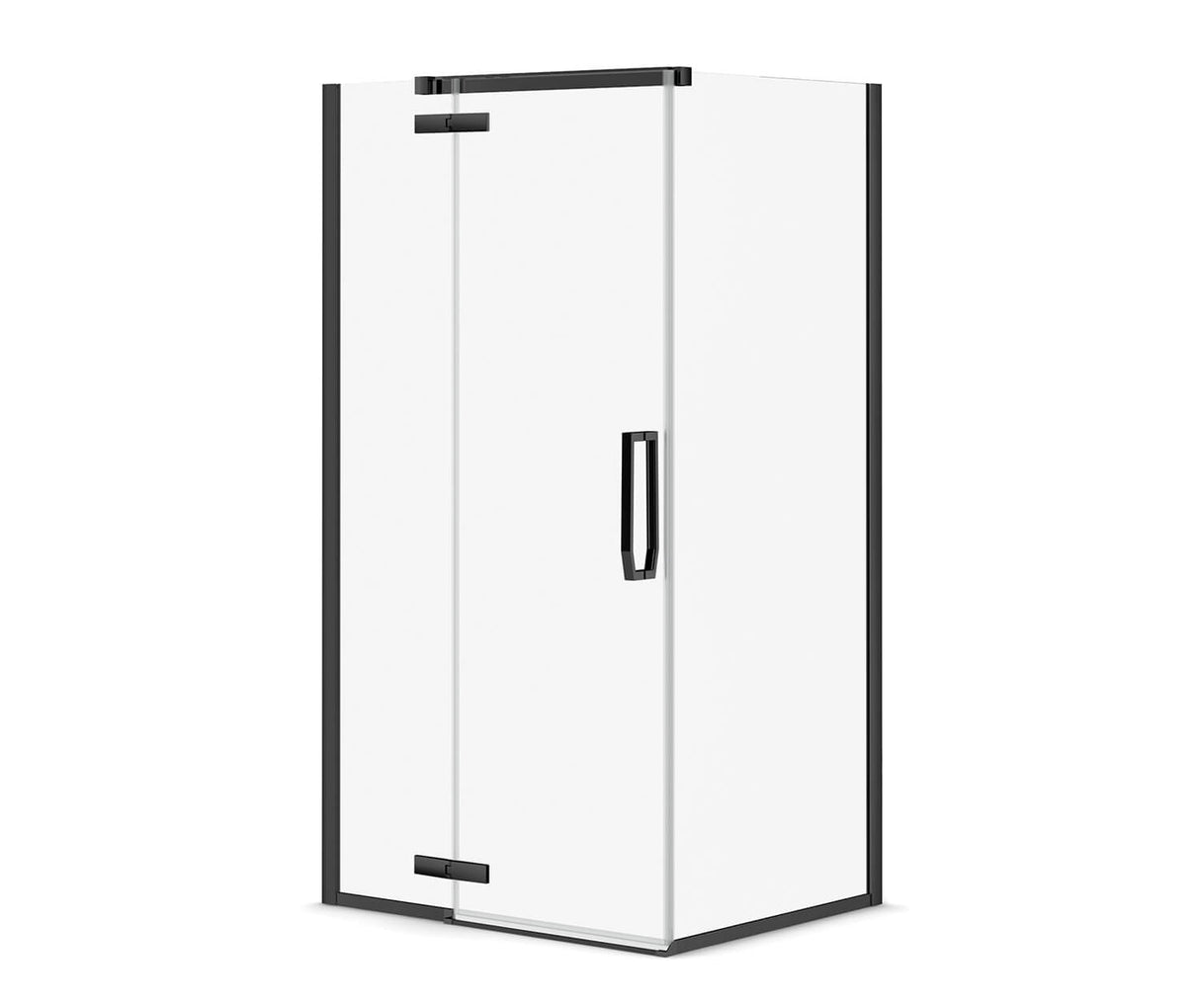 MAAX 139330-900-340-000 Davana Rectangular 42 x 34 x 75 in. 8mm Pivot Shower Door for Corner Installation with Clear glass in Matte Black