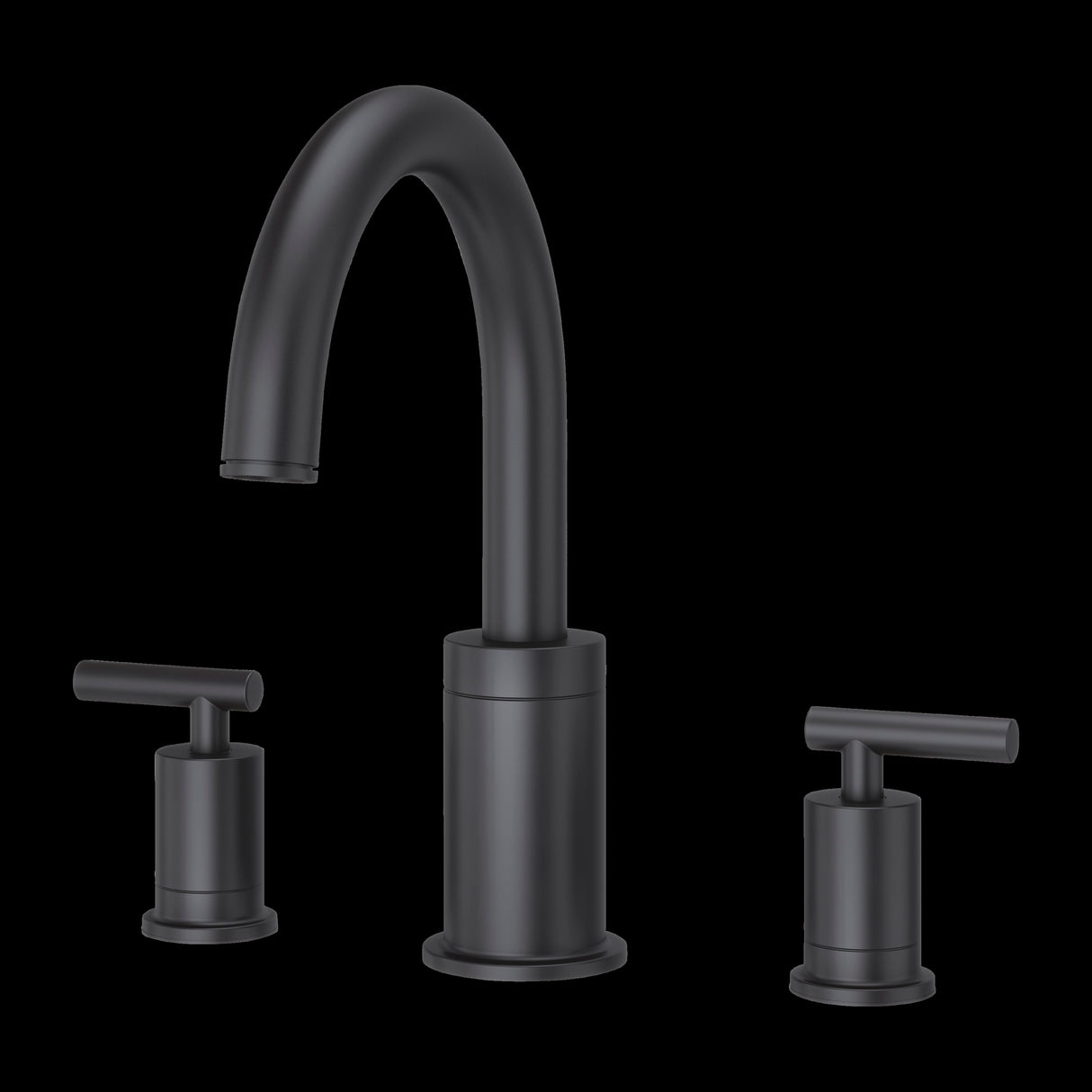 Contempra 2-Handle Roman Tub Trim Handles in Matte Black