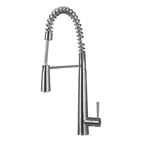 DAX Stainless Steel Single Handle Pull Down Kitchen Faucet, Brushed Stainless Steel DAX-001-03