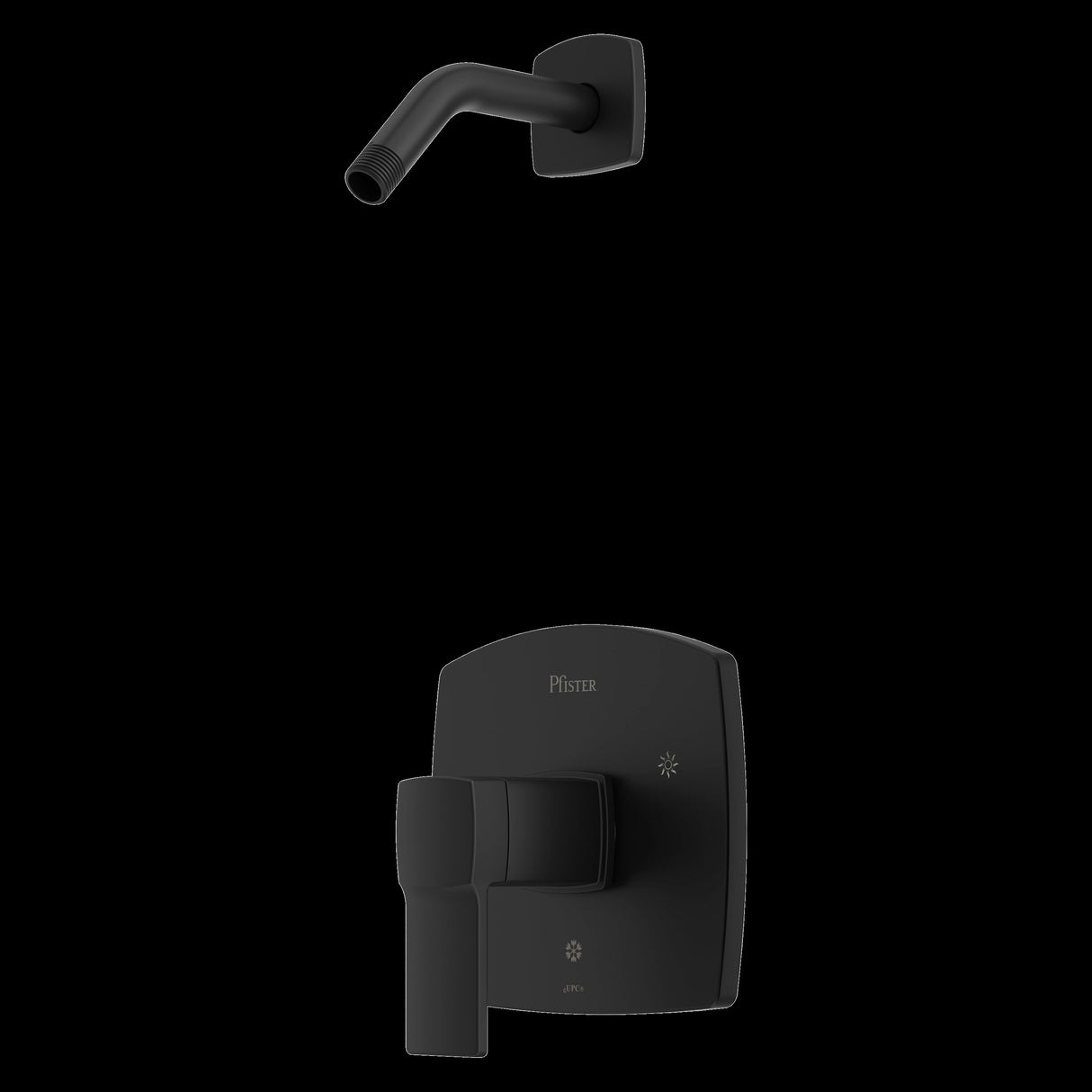Deckard Shower Only Trim Less Showerhead in Matte Black